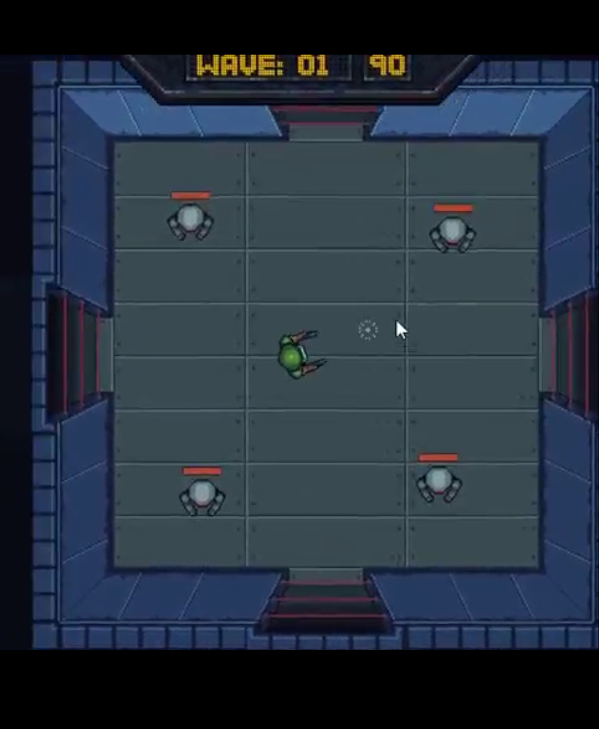 Hunter game screenshot – spawn system with multiple enemies